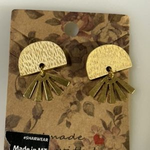 Gold tone half moon/Sun Ray