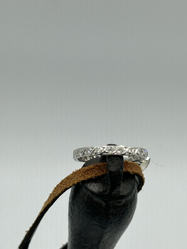 Antique Platinum diamond band
