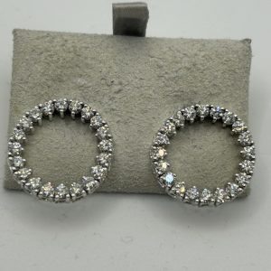 Diamond circle earrings