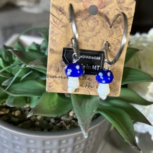 Blue mushroom hoops