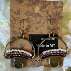 Lightly Beaded Large Mushrooms