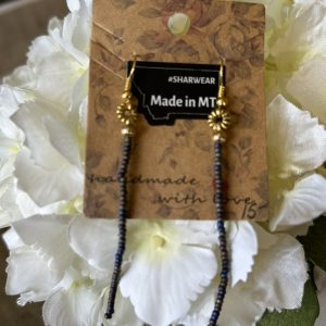 Gold single bead drop