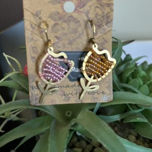 Tulips Gold tone beaded