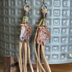 Leather Horse w/fringe